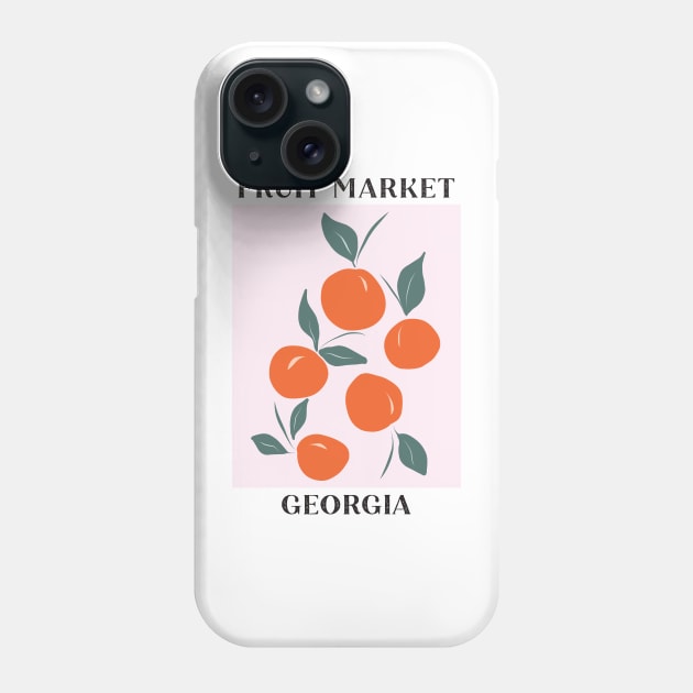 Fruit Market Georgia Peach Phone Case by hwprintsco