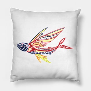 Abstract Flying Fish Pillow