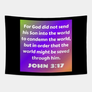 Bible Verse John 3:17 Tapestry