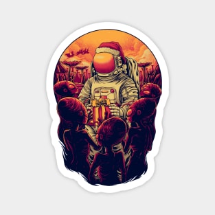 Astronaut Thanks Giving T0 Alien Magnet