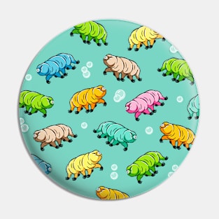 Colourful Tardigrade Pattern Pin