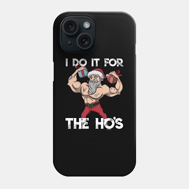 Workout Lifting Lifter Santa Claus Gym Christmas Fitness Phone Case by TellingTales