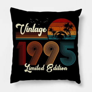 Vintage 1995 Shirt Limited Edition 25th Birthday Gift Pillow