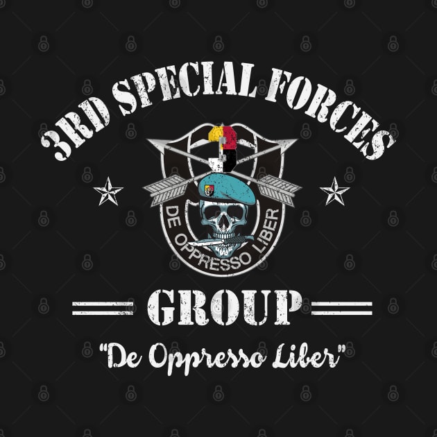 US Army 3rd Special Forces Group Skull De Oppresso Liber SFG - Gift for Veterans Day 4th of July or Patriotic Memorial Day by Oscar N Sims