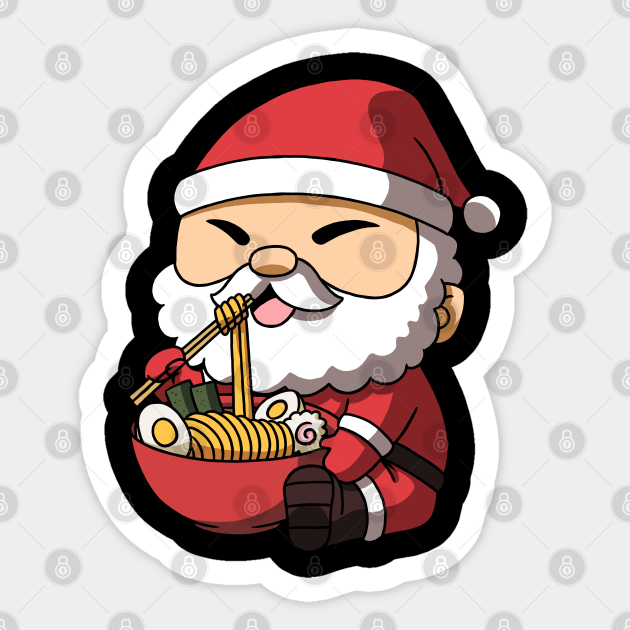 Kawaii Anime Christmas Santa Claus Japanese Ramen - Christmas Santa Claus Ramen - Sticker | TeePublic Kawaii Anime Christmas Santa Claus Japanese Ramen - Christmas Santa Claus Ramen - Sticker | TeePublic