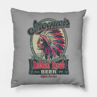 Iroquois Indian Head Beer 1842 Pillow