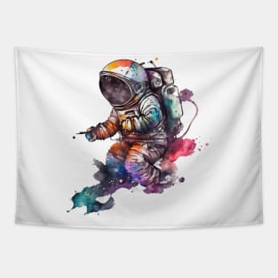 Astronaut Watercolor Tapestry