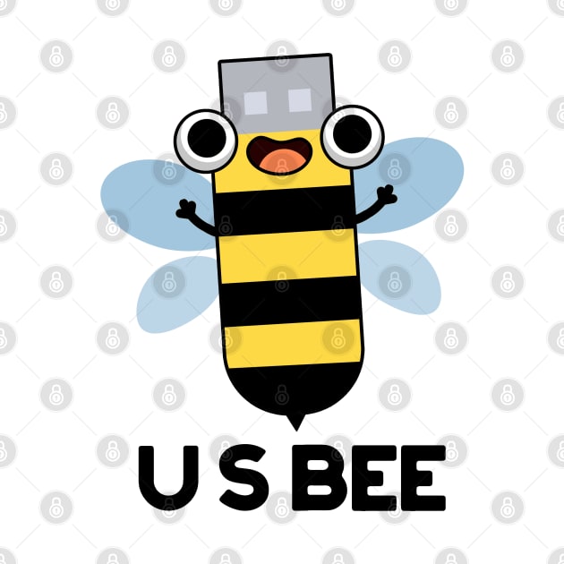 US Bee Funny USB Technical Pun by punnybone