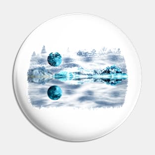 Blue Moon over the Glass Mountains Pin