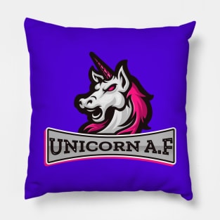 Unicorn AF, Funny Cute, Unicorn Gift, Unicorn Meme Pillow