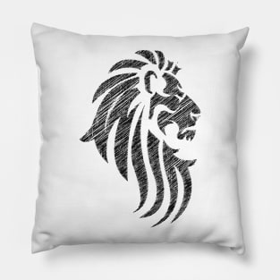 Lion Tribal Tattoo Style Pillow