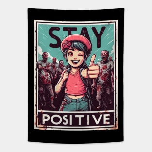 Stay positive even during the zombie apocalypse Tapestry