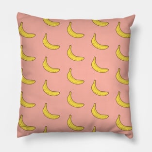 Banana Pattern (pink) Pillow