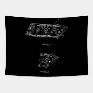 Dollar Bill Money Counterfeit Detecting Method Vintage Patent Drawing Tapestry