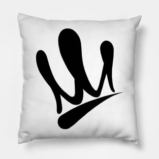 Graffiti Fat Cap Tag Crown - black Pillow