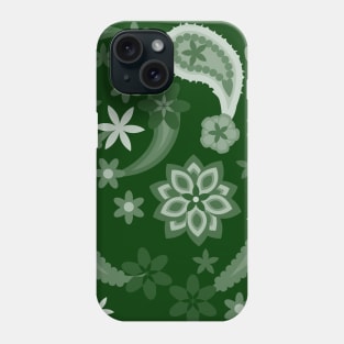 pattern with leaves and flowers paisley style Phone Case