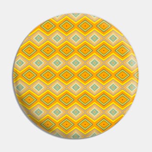 Yellow and Blue Diamond Style Pattern Pin