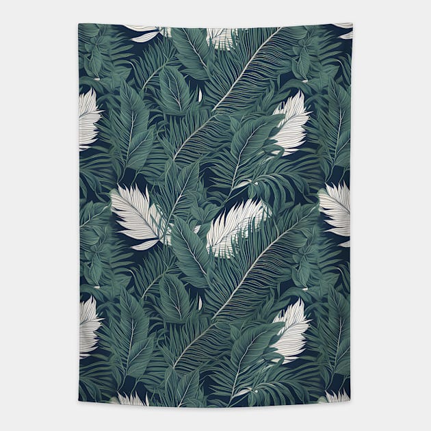 Ethereal Plumage  Feather Fabric Texture Tapestry by AlexBRD