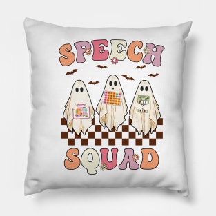 Spooky Season Halloween Speech Therapy Squad Cute Ghosts SLP Pillow