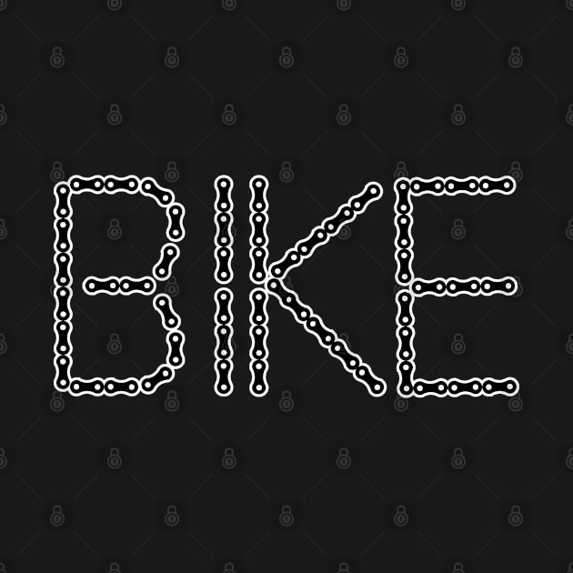 Bike written in Bicycle Chain for Cycling Lovers by Schimmi