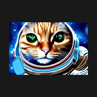 Astronaut Cat in Space T-Shirt