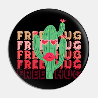 Cactus free hug Pin