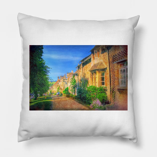 Cottages in Oxfordshire, United Kingdom Pillow by Mark Richards