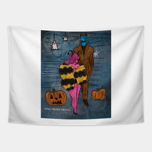 Honey bee and bear Tapestry