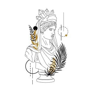 Demeter (Ceres). Creative Illustration In Geometric And Line Art Style T-Shirt