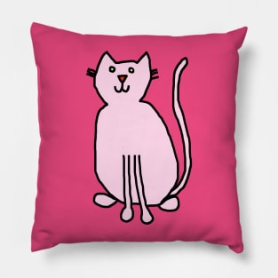 Pink Cat Pillow