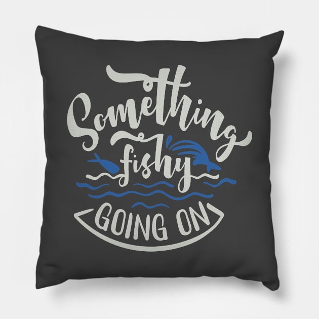 Something Fishy Going On Pillow by Fox1999