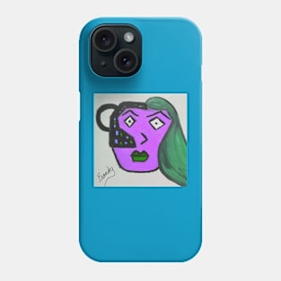 Purple Robot Lady Phone Case