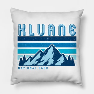 Kluane national park retro vintage mountains Pillow