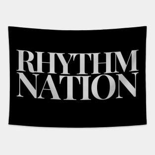 Rhythm Nation - 80s Aesthetic Typography Tapestry