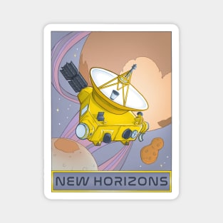 New Horizons Pluto Planet Space Probe Illustration Magnet