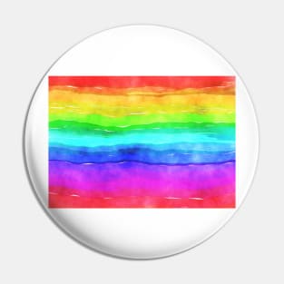 Rainbow Watercolor Stripes Pin