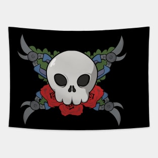 Gardeners crew Jolly Roger pirate flag (no caption) Tapestry