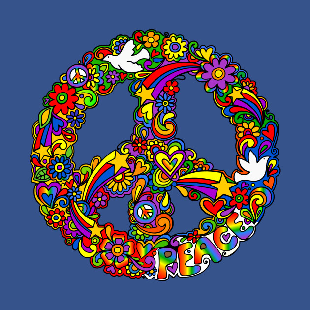 Rainbow Peace Sign Peace Symbol T Shirt Teepublic 