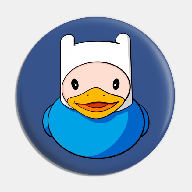 Adventure Time Finn Rubber Duck Pin by Alisha Ober Designs