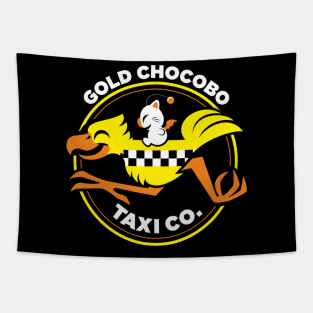 Gold-Chocobo Taxi Co Tapestry