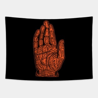 Vintage Palm Reading Chart Tapestry