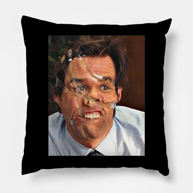 Somebody Stop Me! - Classic Jim Carrey Pillow by Chibi Monster