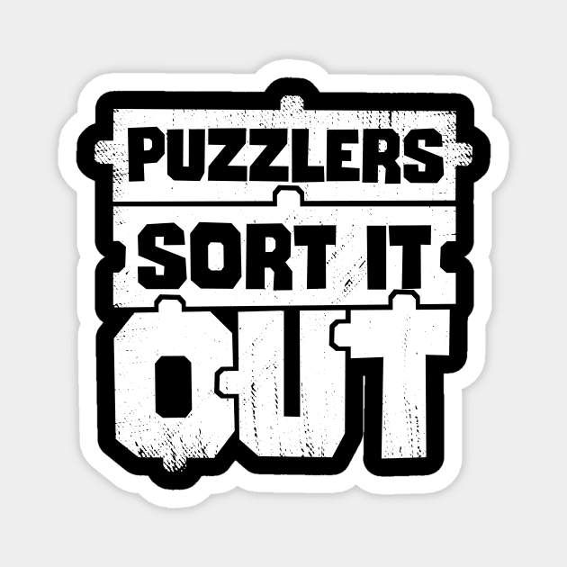 Puzzlers Sort It Out Jigsaw Puzzle Lover Gift Magnet by Dolde08