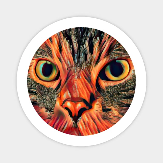 Anxious floppy cat Magnet by GoranDesign
