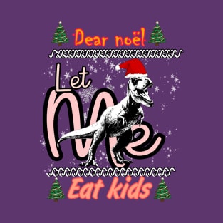 Dinosaur, Xmas for Kids Children, Christmas day 2024, happy holidays, family holiday holidays and a great holiday season T-Shirt