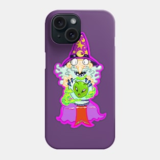 Wizards Conjuring Aliens - Colorful Illustration Phone Case