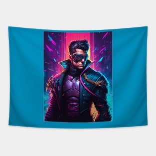 Cyberpunk Superhero Tapestry