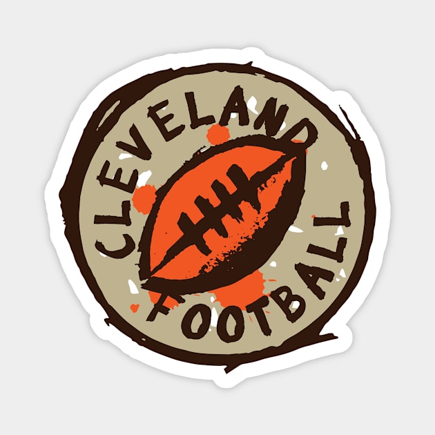 Cleveland Football 01 Magnet by Very Simple Graph