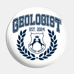 Custom Geology College Graduation Est 2024 Pin