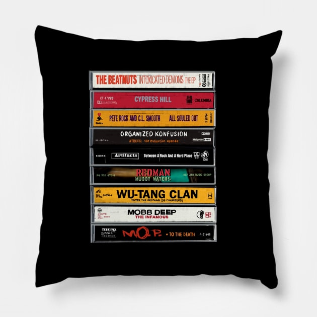 Hip Hop Underground tapes Pillow by UrbanLifeApparel
